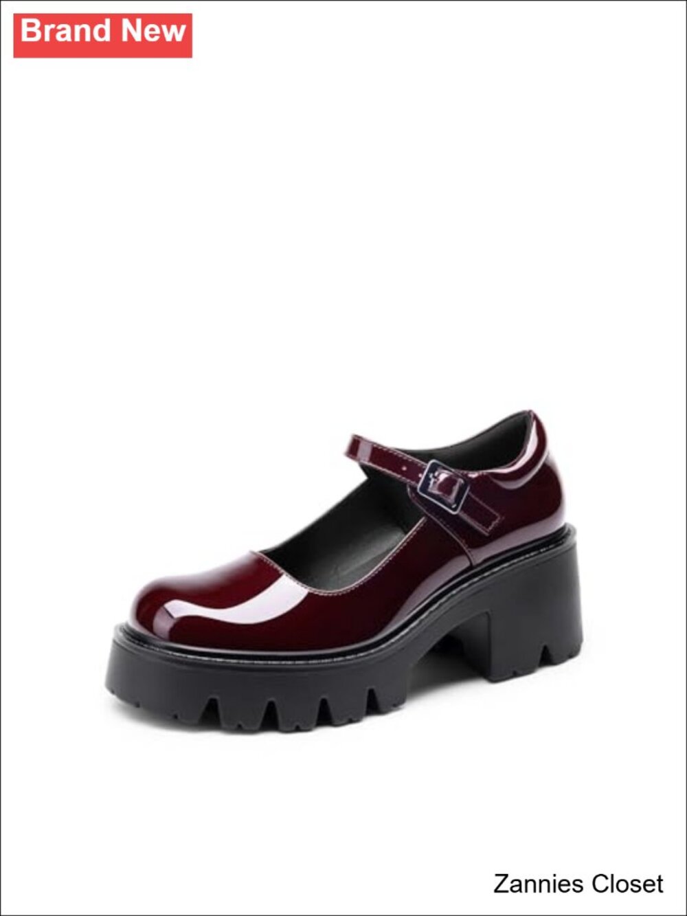 ✨ Women's Mary Jane Platform Pumps Chunky Block Heel Faux Leather